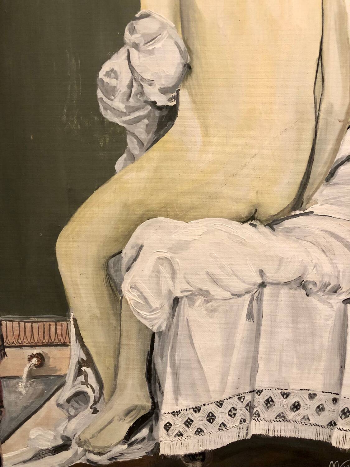 Painting reproduction of the bather by Jean Auguste Dominique Ingres