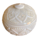 Bonbonnière Boule Boite Ancienne Opaline Blanche Vintage #C894