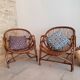 Fauteuils coquilles en rotin