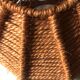 Vintage orange rope pendant light from the 70s