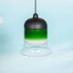 Minimalist glass pendant light Peil & Putzler from the space age