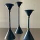 Trio of vintage candle holders from the 70s-80s