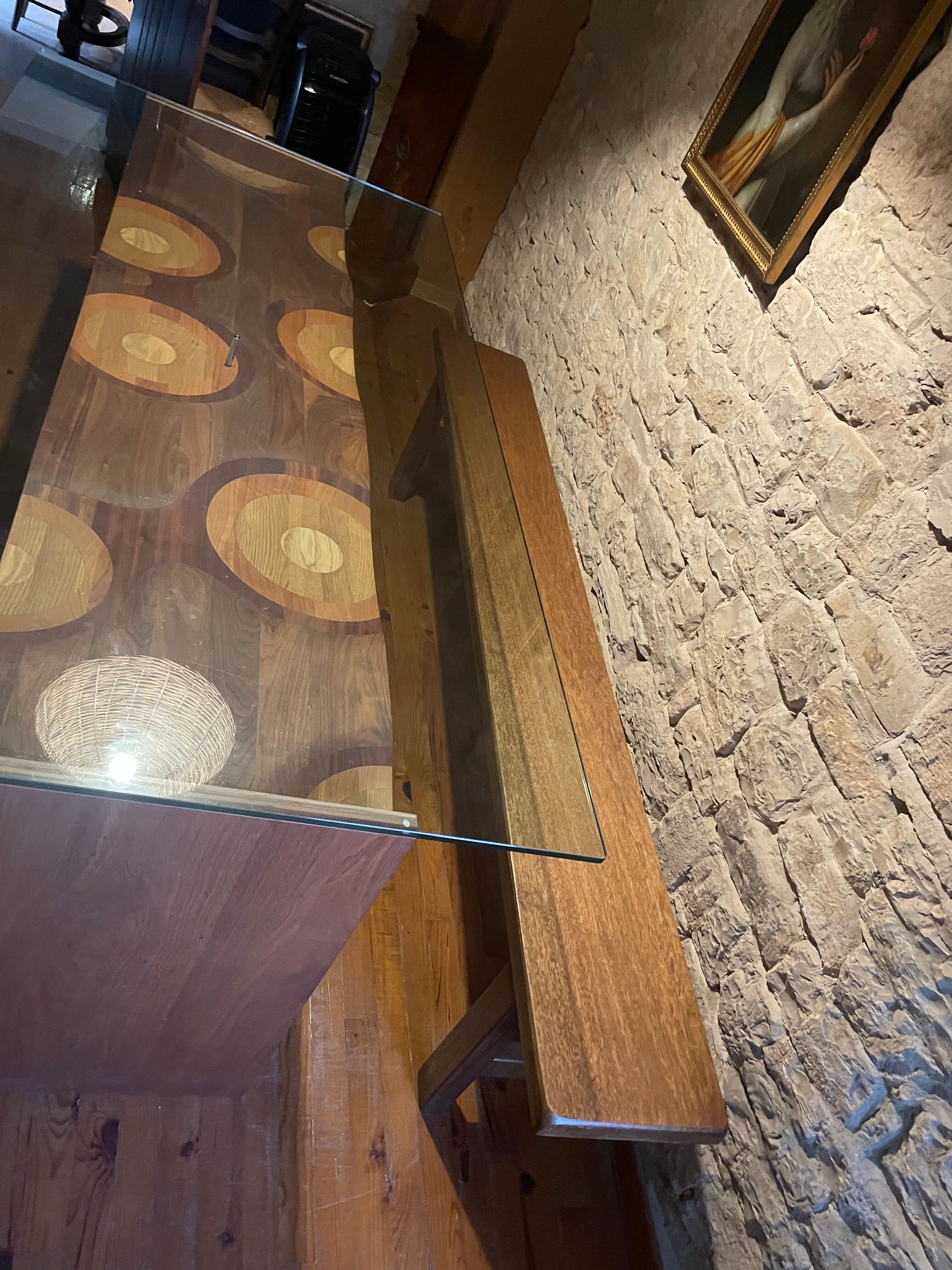 Dining table and 3 Ripples stools by Toyo Ito.