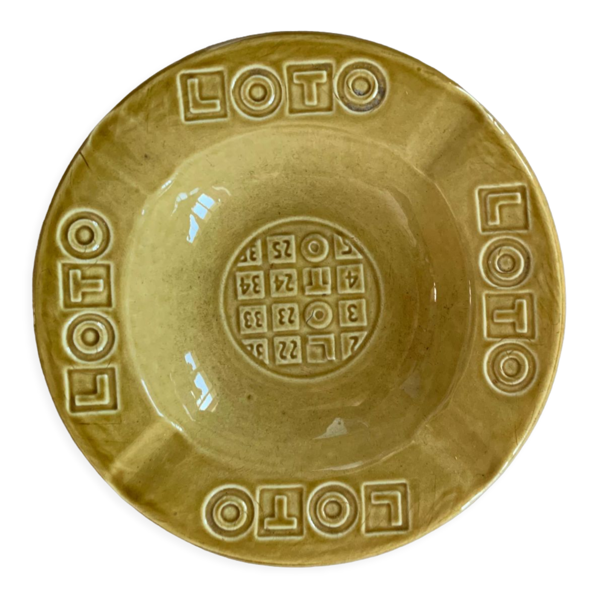 Cendrier Loto ancien Gien