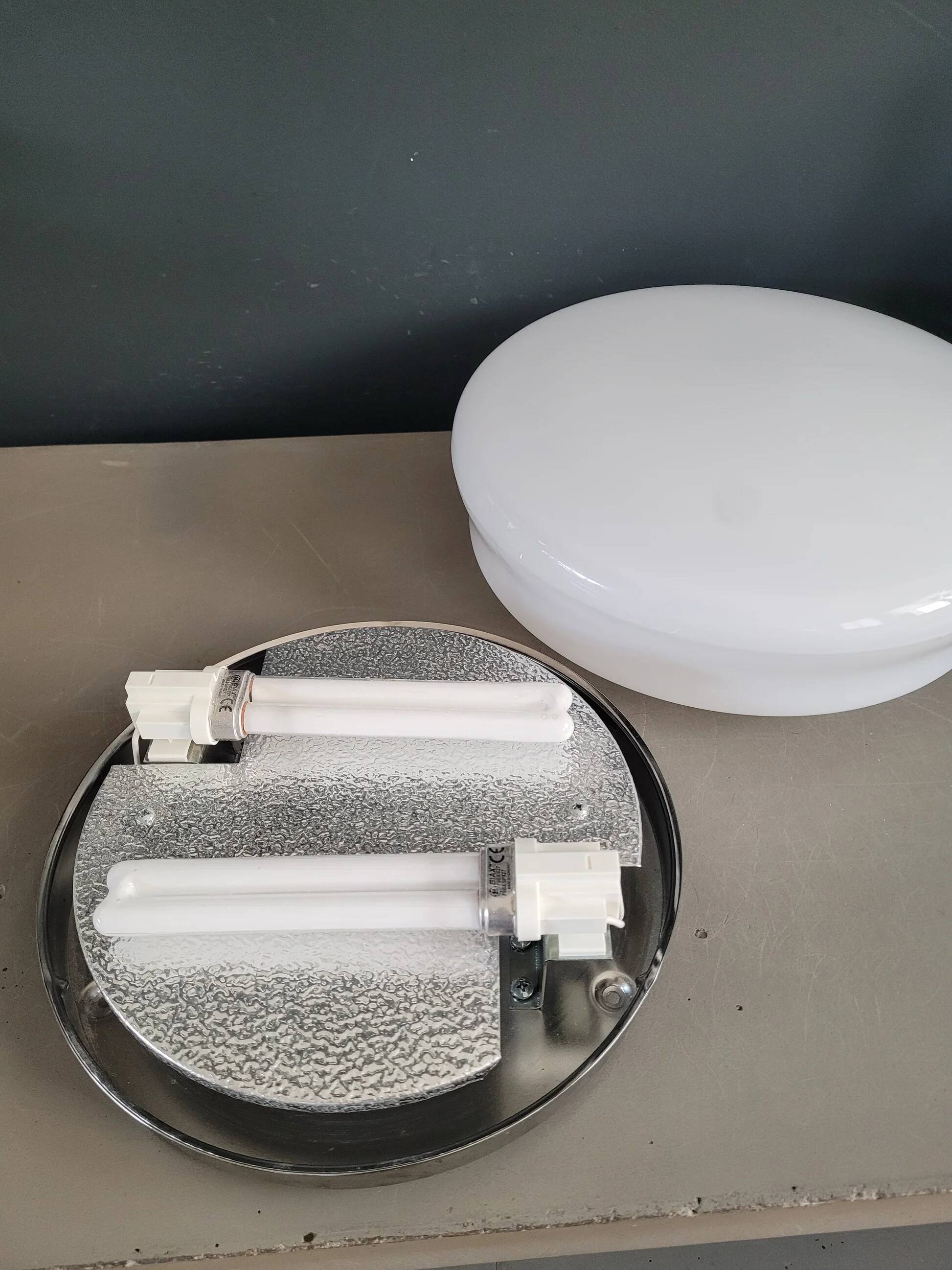 White glass ceiling light Ikea