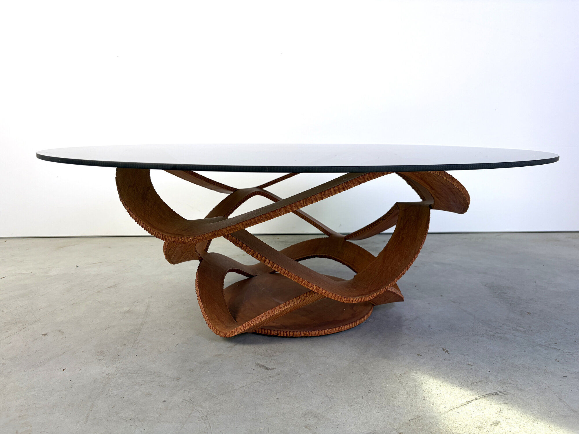 Steel coffee table by Maurice Barilone, 1980s