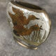 Vintage vase in enamelled brass decoration of duck flight 10.5 cm