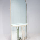 Italian console mirror, wood and glass