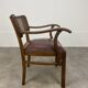 Office chair format bridge wood leather and canning 20s