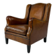 Vintage Sheep Leather Club Chair, 1970s