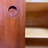 Danish midcentury teak credenza highboard by Ejvind A Johansson