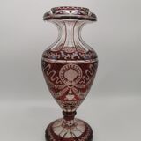 Vase à bulbe cristal rouge