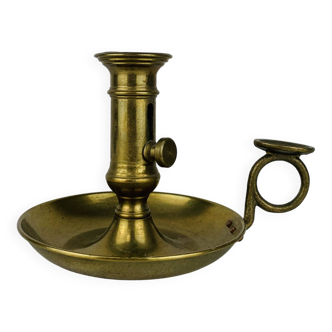 Golden brass candlestick rat of the cellar