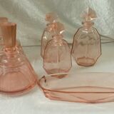Glass dressing table filling perfume bottles powder box