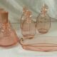 Glass dressing table filling perfume bottles powder box