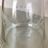 Antique engraved glass carafe