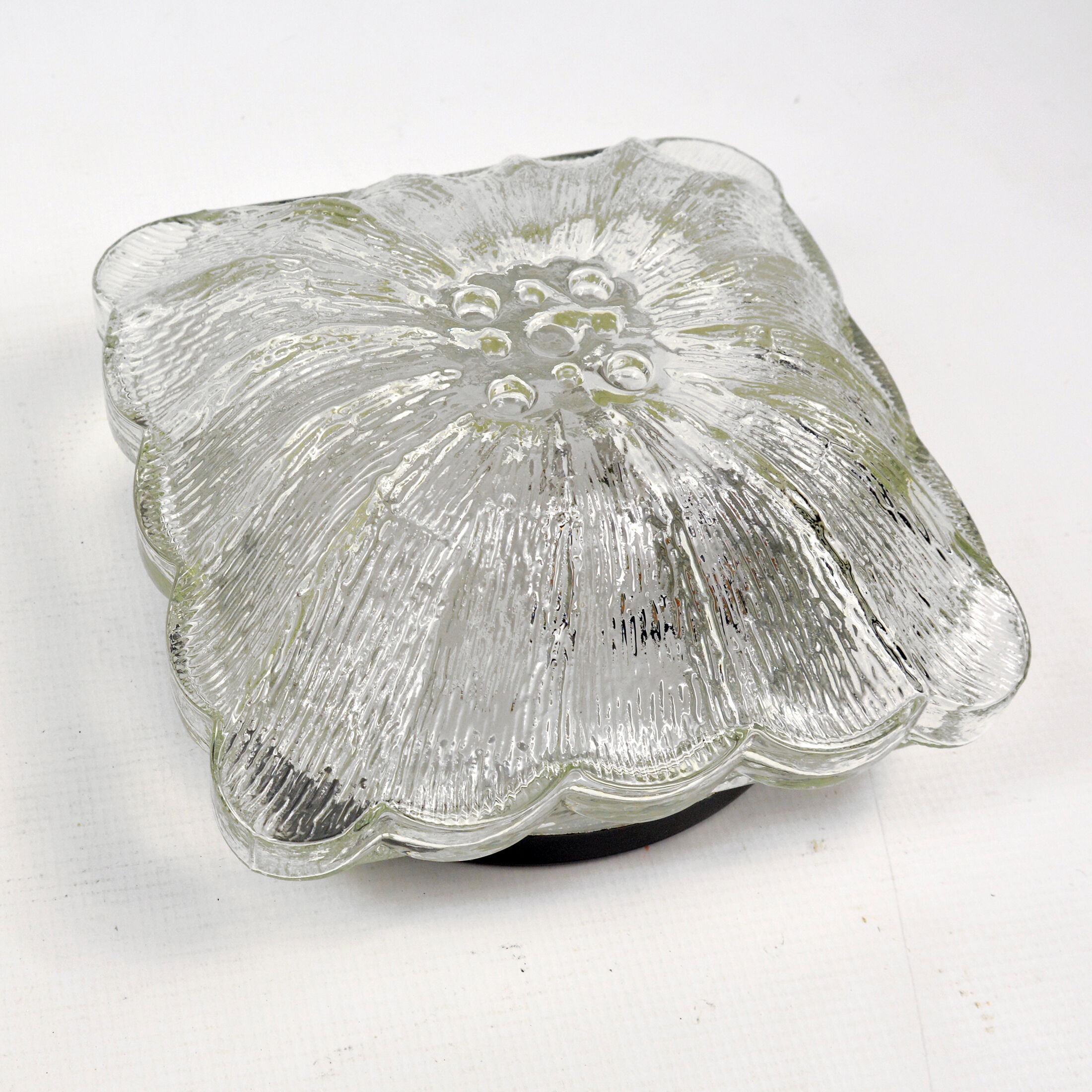 1970s modern glass plafond HP Leuchten, Germany