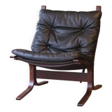 Fauteuil Siesta, Ingmar Relling, cuir noir