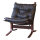 Fauteuil Siesta, Ingmar Relling, cuir noir