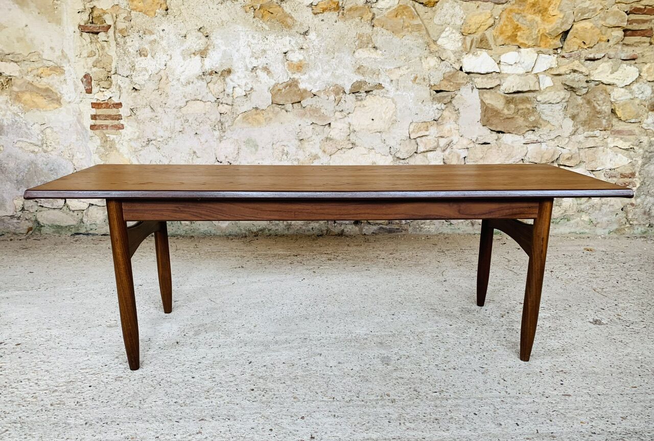 Vintage Danish teak coffee table, circa 1960's