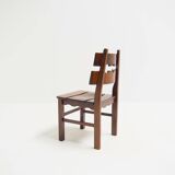 Ensemble de chaises de salle à manger Razorblade en chêne massif, années 1970