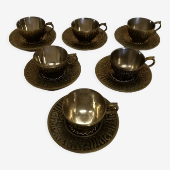 Coffee cups / brass tea