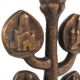 Bougeoir en forme d'arbre en bronze brutaliste orthodoxe chrétien des années 1970
