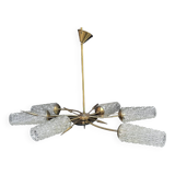 Vintage 60s sun shape chandelier 6 branches