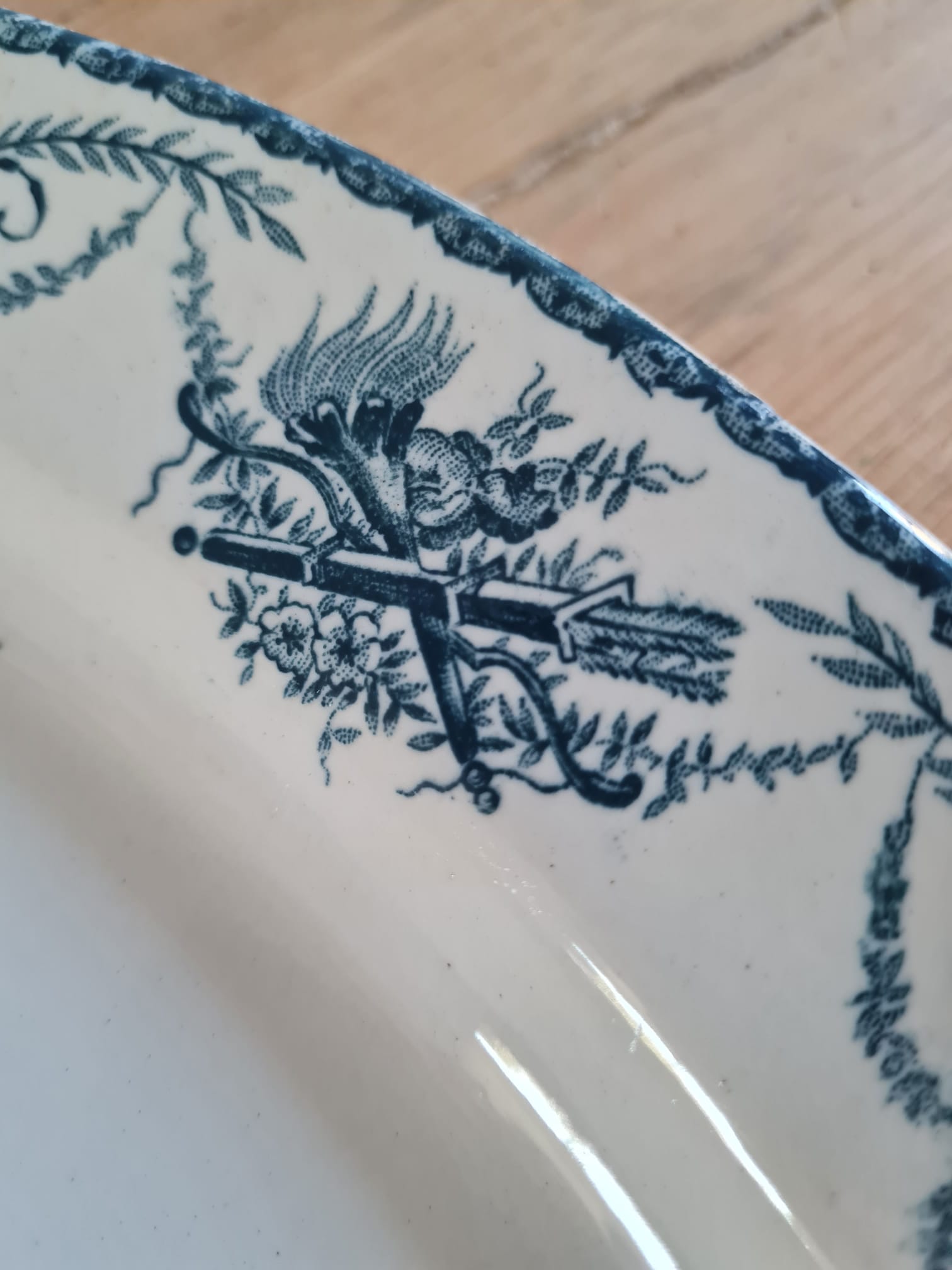 serving dish oval iron earth Longwy