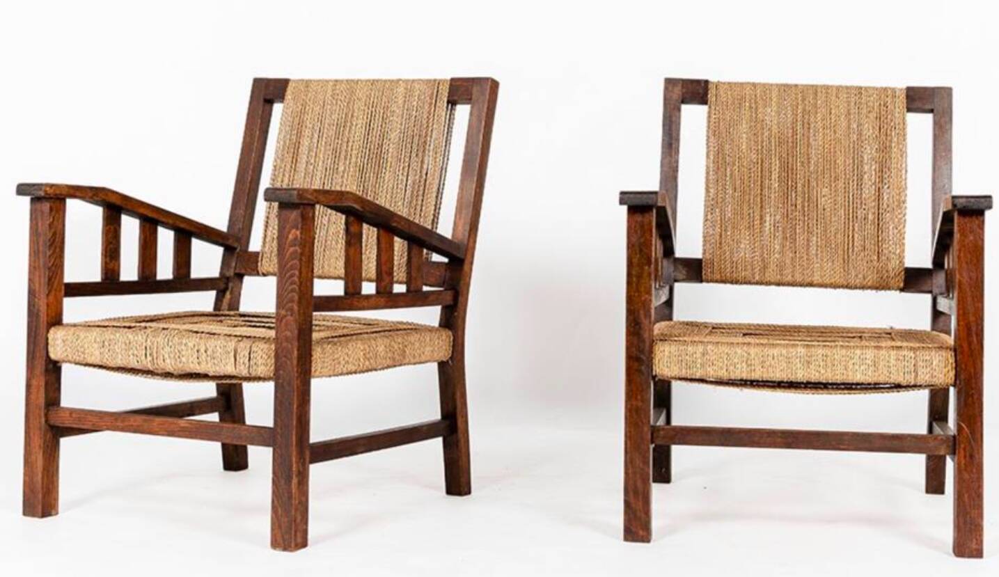 Pair of Francis Jourdain armchairs 1925