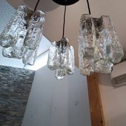 Granada ice glass chandelier by JT Kalmar for KFKG 1960s