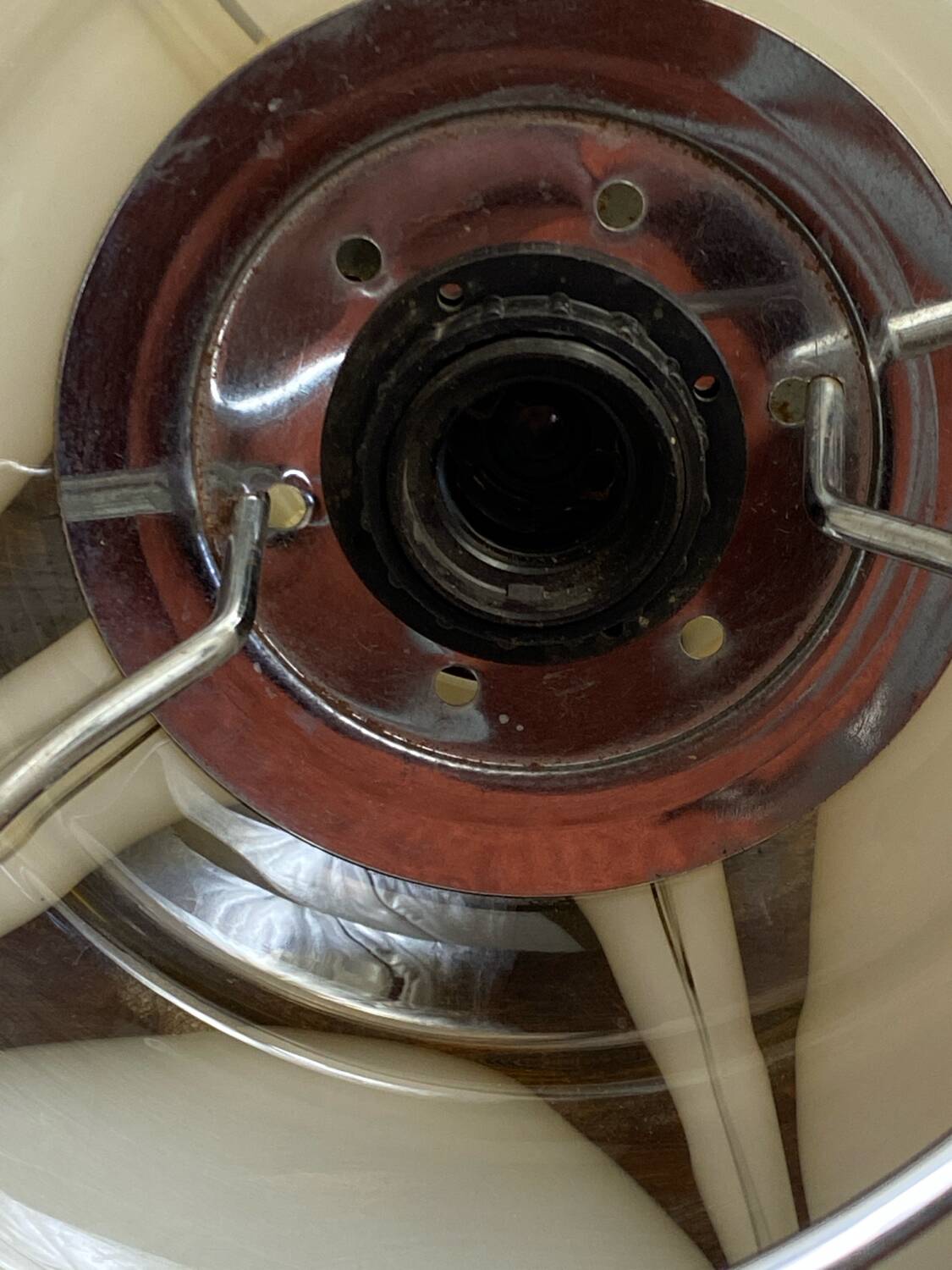 Glass pendant light, 1970s, Murano glass