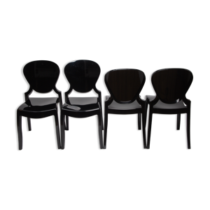 Ensemble de 4 chaises noires design