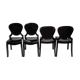 Set of 4 black chairs design Queen by Claudio Dondoli and Marco Pocci