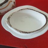 Box Bonbonnière in faience decoration Old Moustier signature Handmade