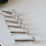 Set of 6 cat knife holders