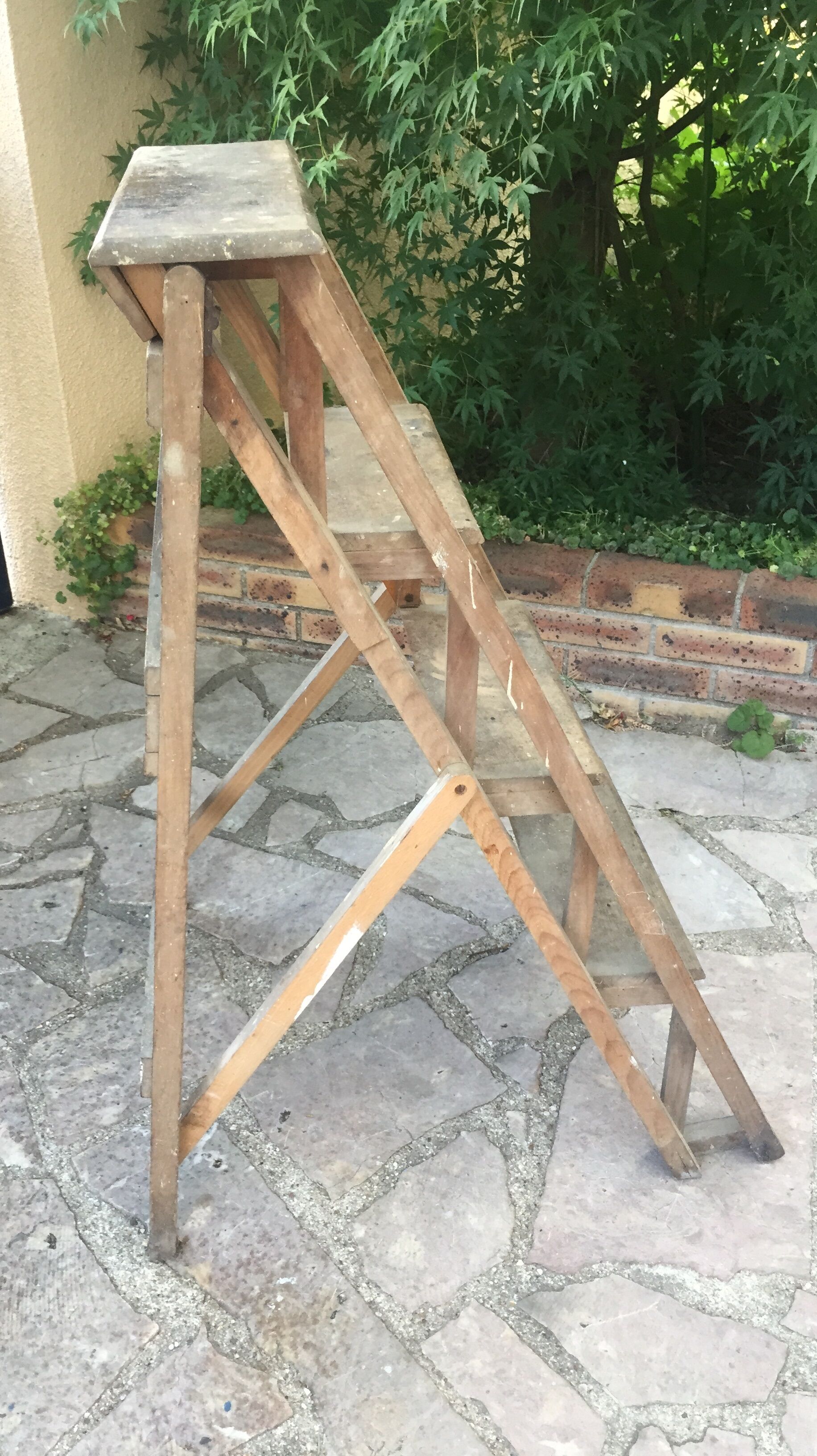 Wooden stepladder
