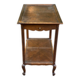 Louis XV side table with 2 drawers in solid wood from the 19th century