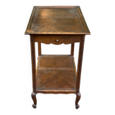 Louis XV side table with 2 drawers in solid wood from the 19th century