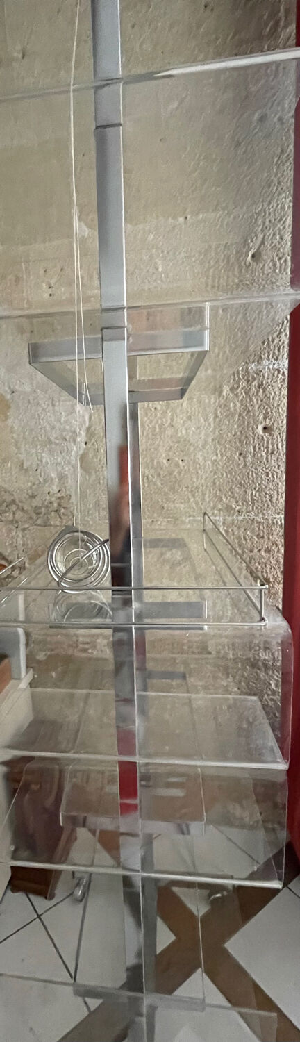 Metal and plexiglass shelf