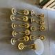 Large Brass Murano Glass Sconces Set of 10