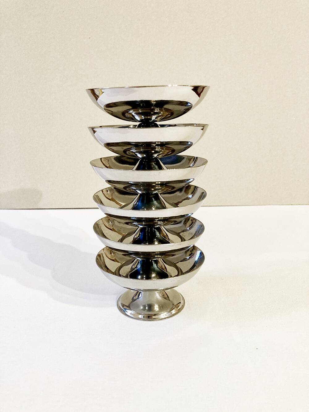Guy Degrenne ice cream cups, 1970s-1980s