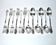 12 silver-plated cutlery sets with floral decoration