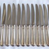 12 couteaux à entremets sfam métal argenté 21 cm