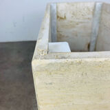 Rectangular travertine coffee table