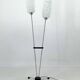 1970s chrome & wood floor lamp, restored , czechoslovakia