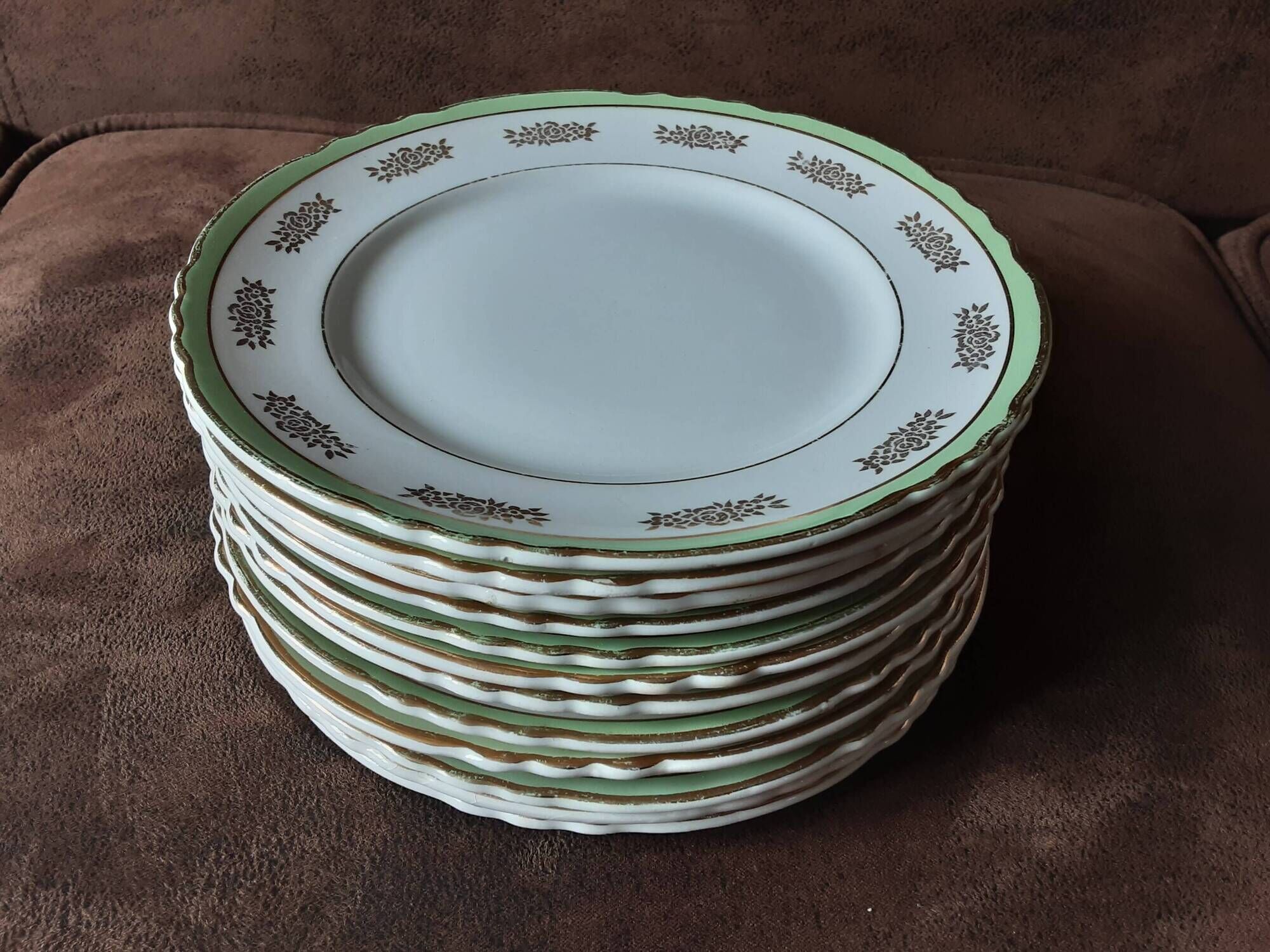 Set of 12 dessert plates from Faïencerie d Orchies
