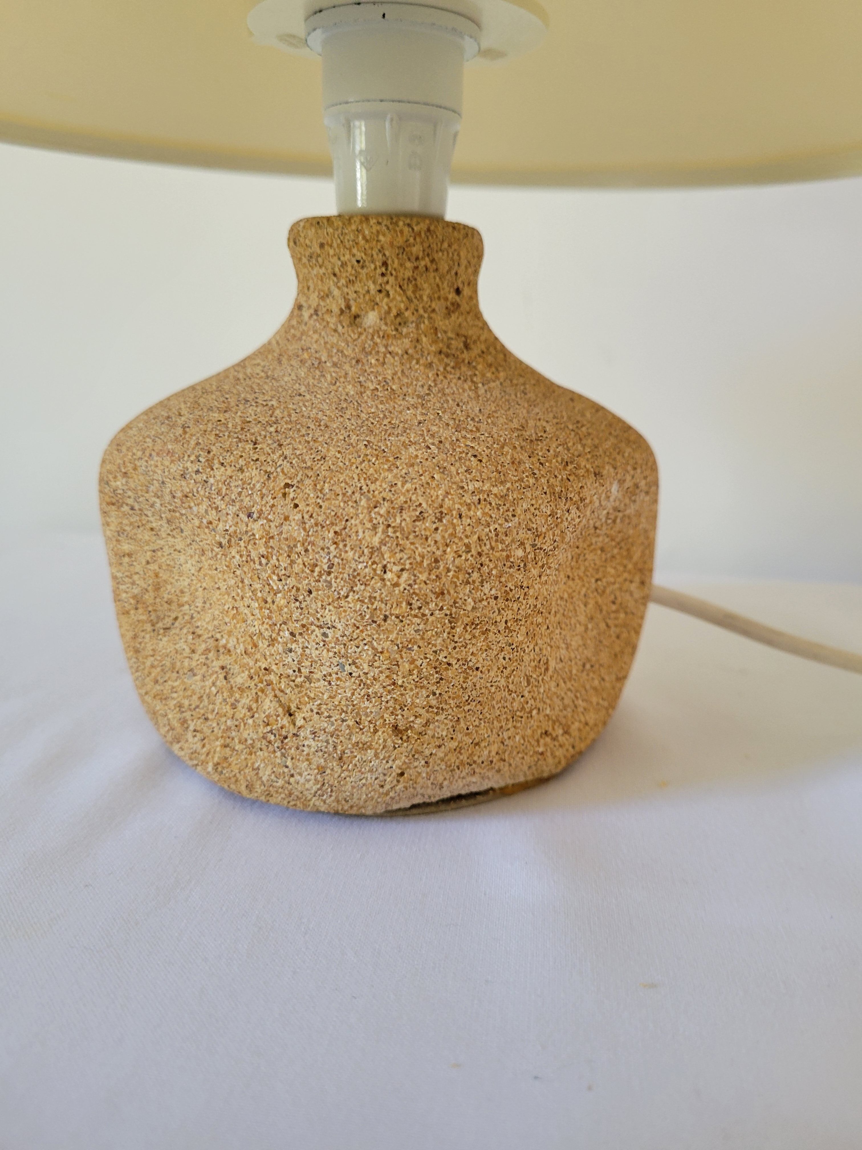 Reconstituted stone bedside lamp