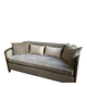 Elegant antique Napoleon III chaise longue – solid wood & beige velvet