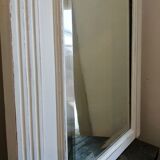 Beveled fireplace mirror
